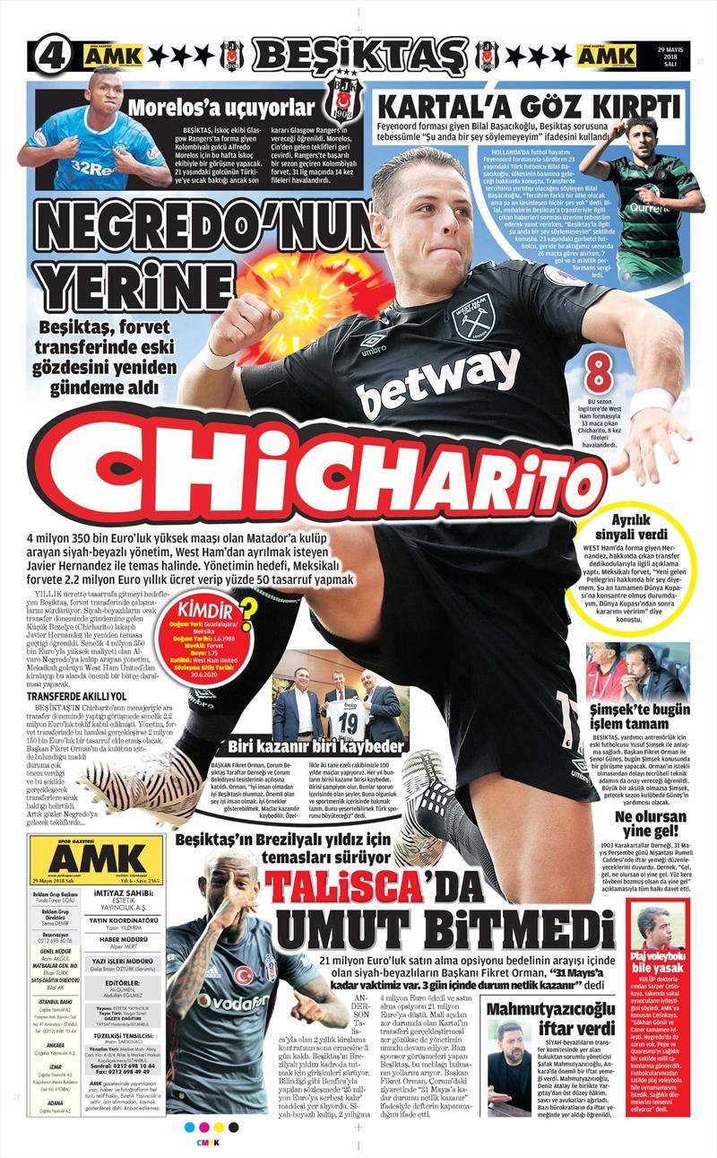 29 Mayıs 2018 | Gazetelerin Beşiktaş Manşetleri - Görsel 4