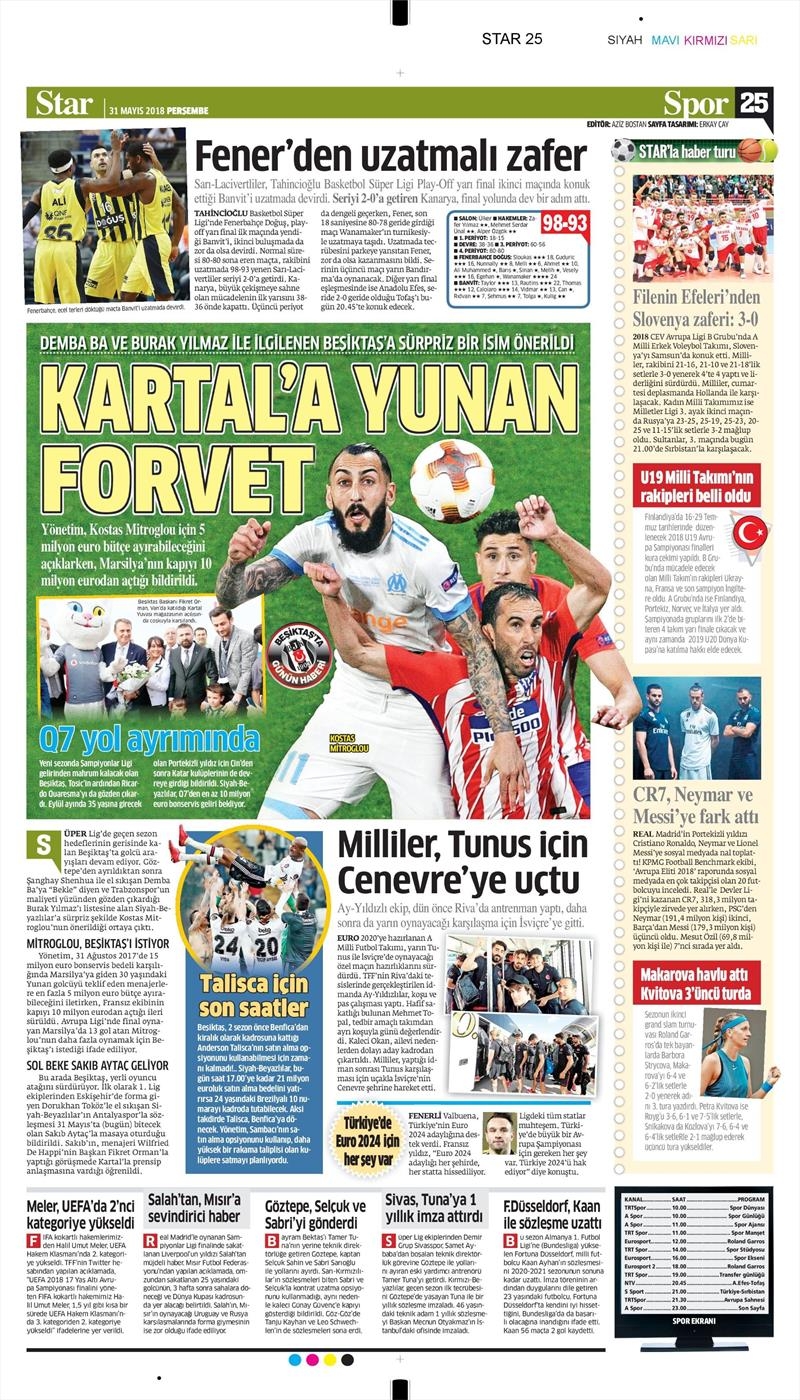 31 Mayıs 2018 | Gazetelerin Beşiktaş Manşetleri - Görsel 7