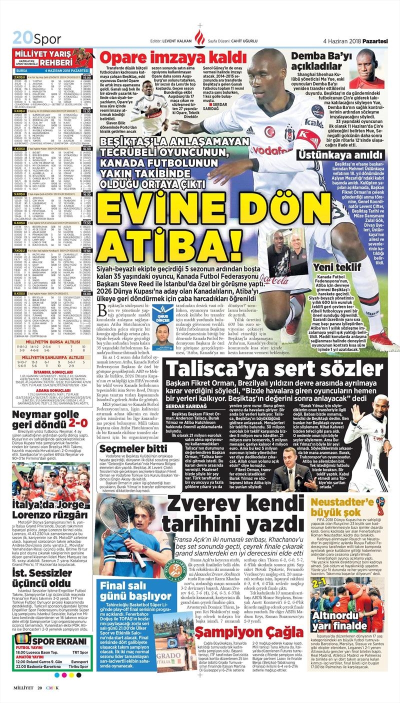 4 Haziran 2018 | Gazetelerin Beşiktaş Manşetleri - Görsel 7