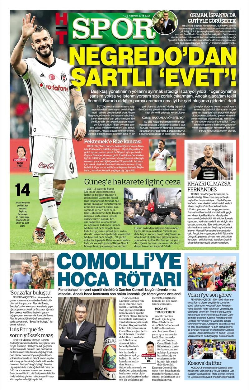 12 Haziran 2018 | Gazetelerin Beşiktaş Manşetleri - Görsel 4