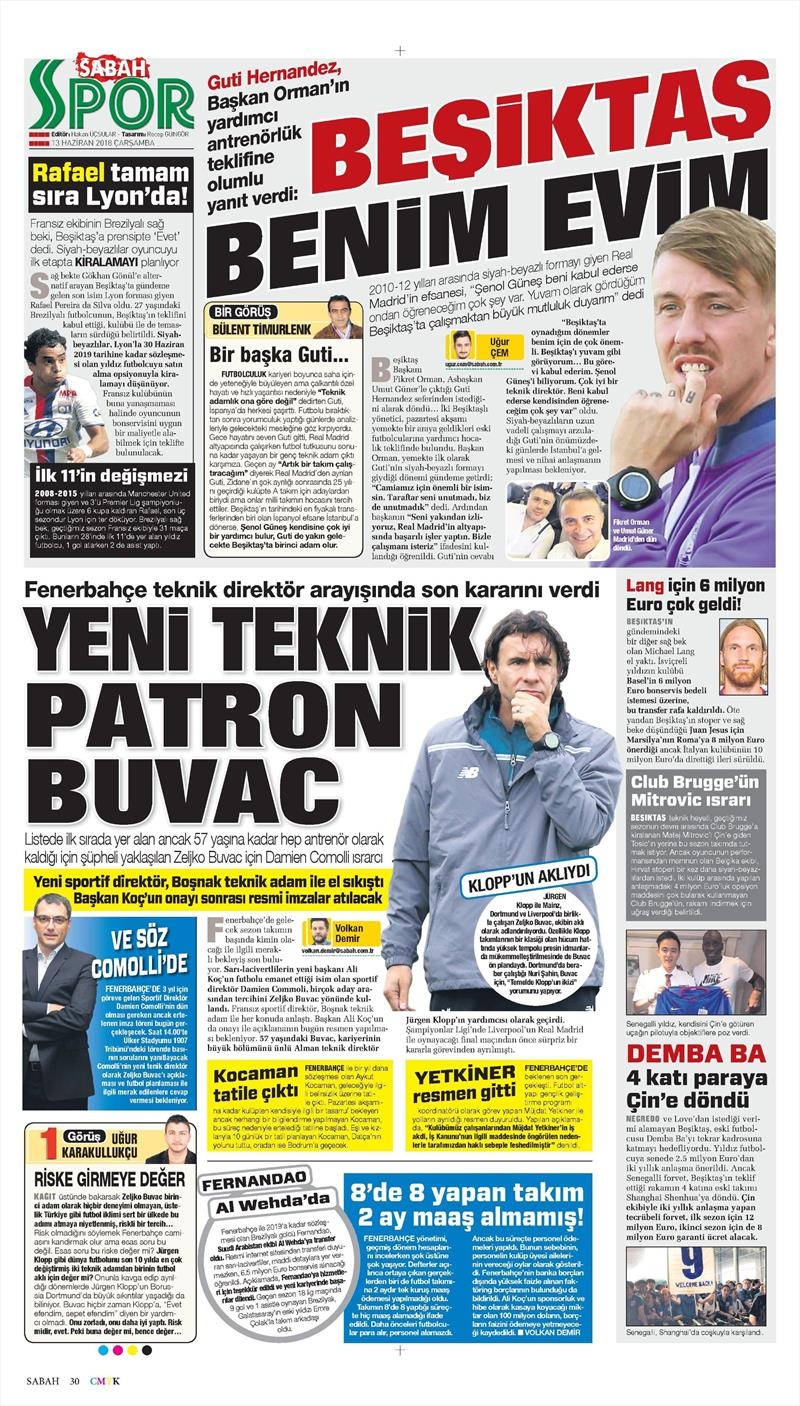 13 Haziran 2018 | Gazetelerin Beşiktaş Manşetleri - Görsel 7