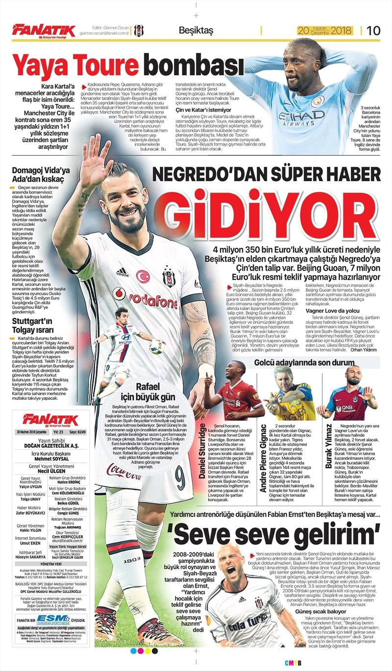 20 Haziran 2018 | Gazetelerin Beşiktaş Manşetleri - Görsel 4