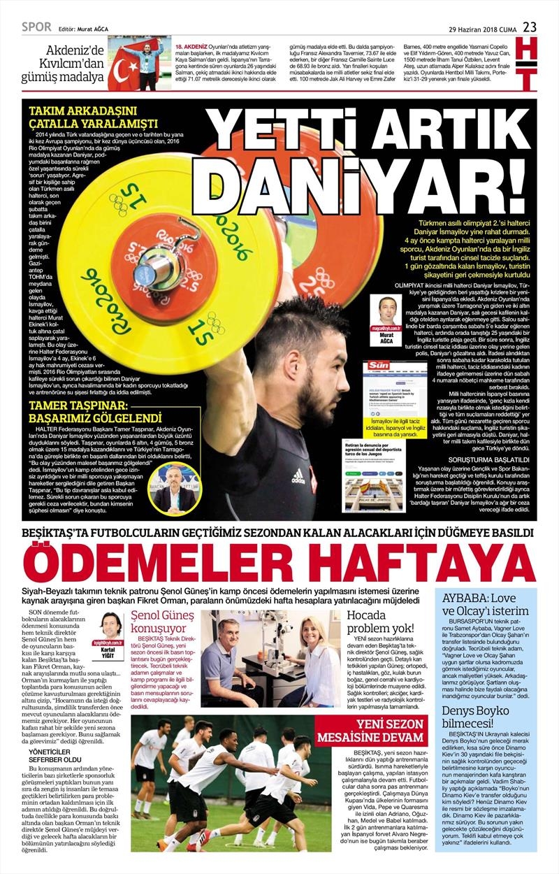 29 Haziran 2018 | Gazetelerin Beşiktaş Manşetleri - Görsel 3