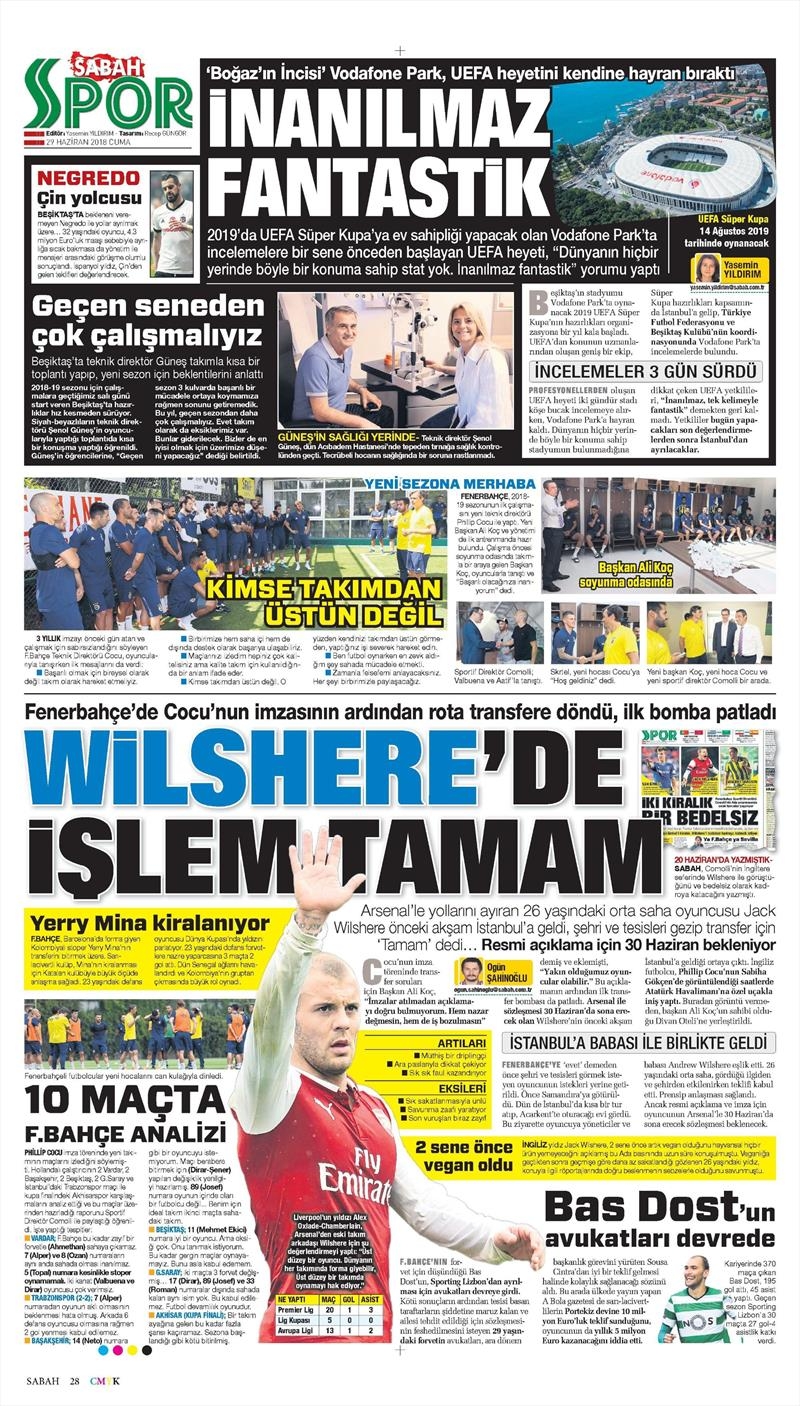 29 Haziran 2018 | Gazetelerin Beşiktaş Manşetleri - Görsel 4