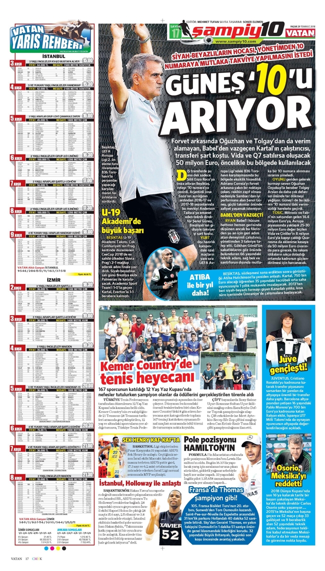 29 Temmuz 2018 | Gazetelerin Beşiktaş Manşetleri - Görsel 7