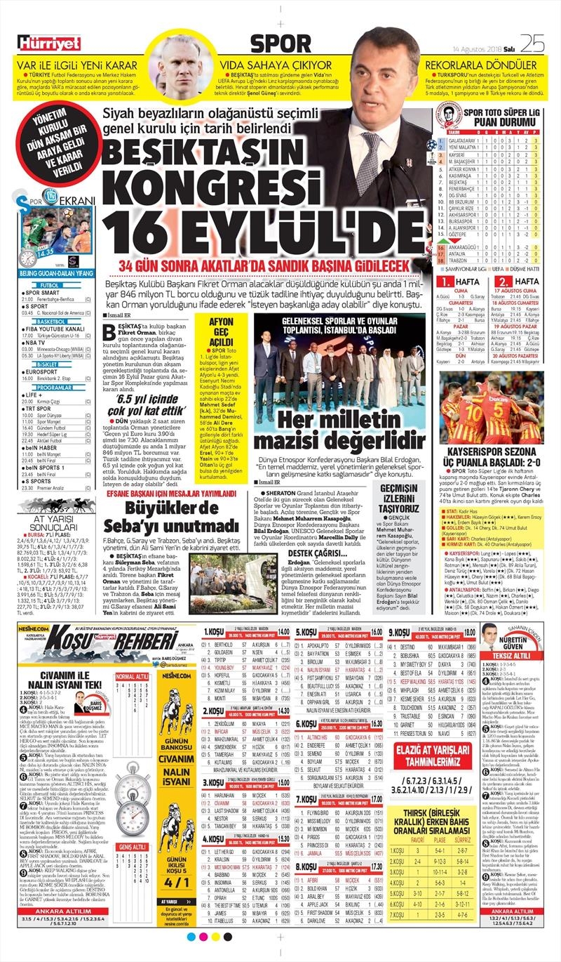 14 Ağustos 2018 | Gazetelerin Beşiktaş Manşetleri - Görsel 7