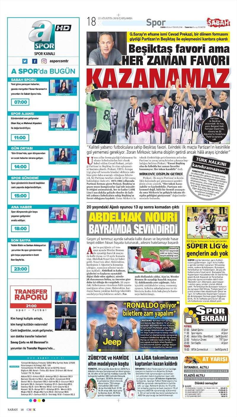 22 Ağustos 2018 | Gazetelerin Beşiktaş Manşetleri - Görsel 5