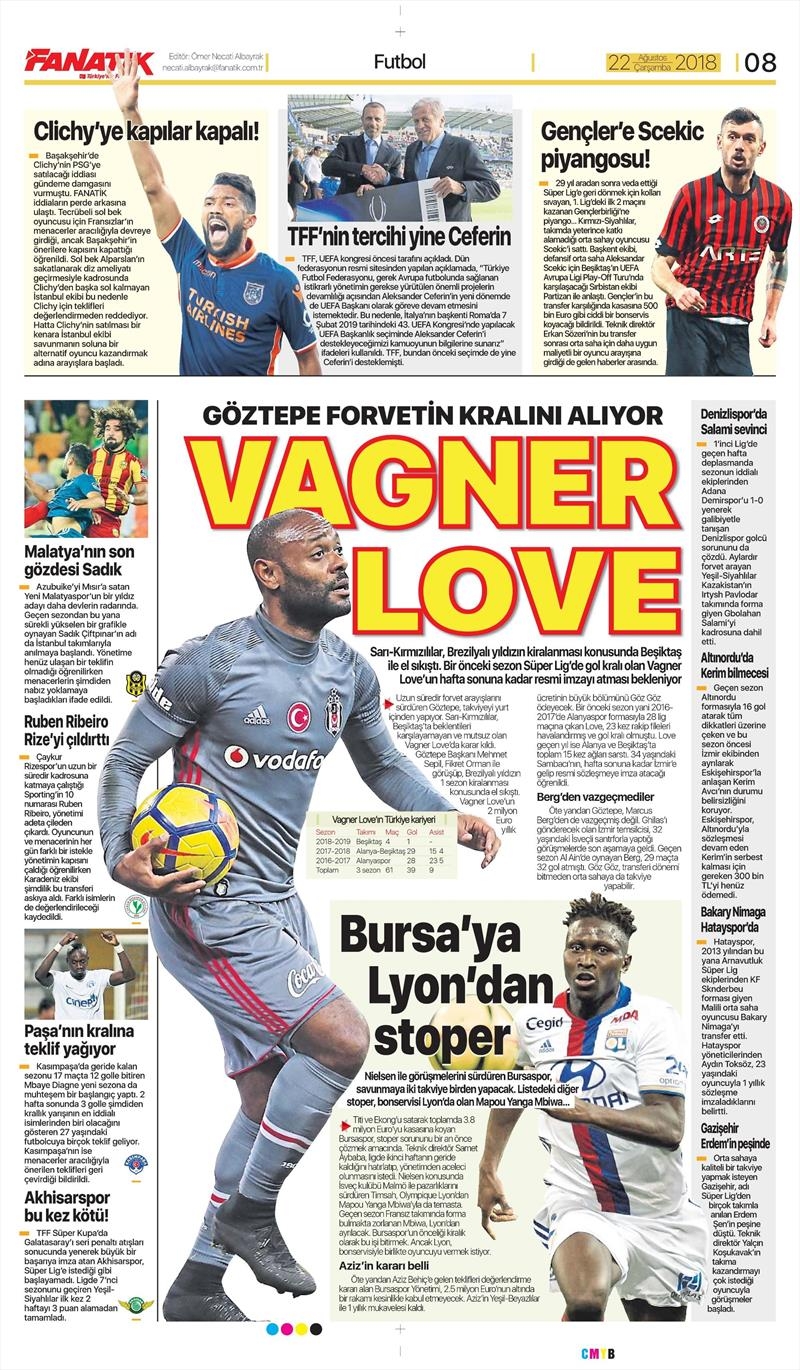 22 Ağustos 2018 | Gazetelerin Beşiktaş Manşetleri - Görsel 8