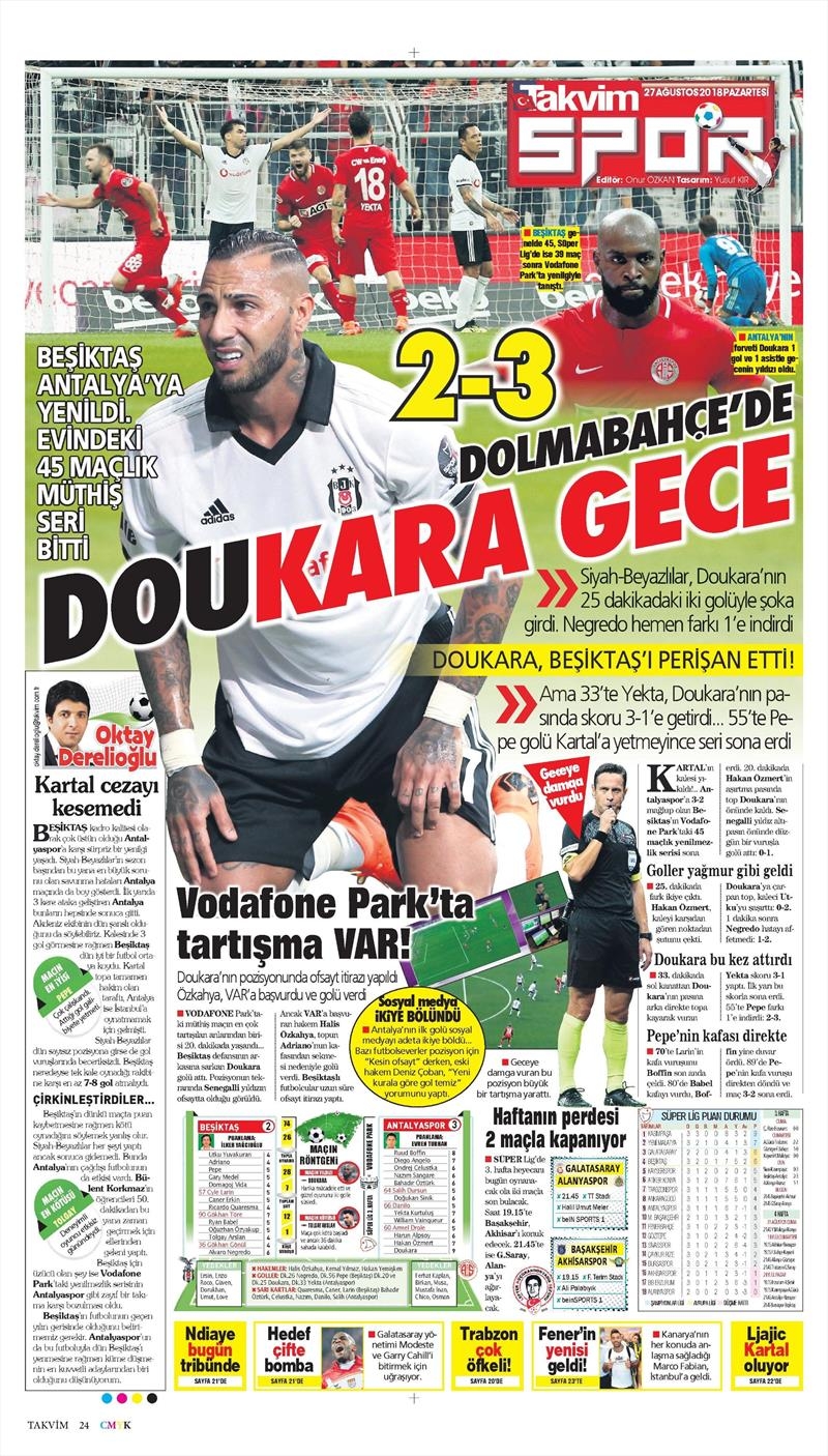 27 Ağustos 2018 | Gazetelerin Beşiktaş Manşetleri - Görsel 16