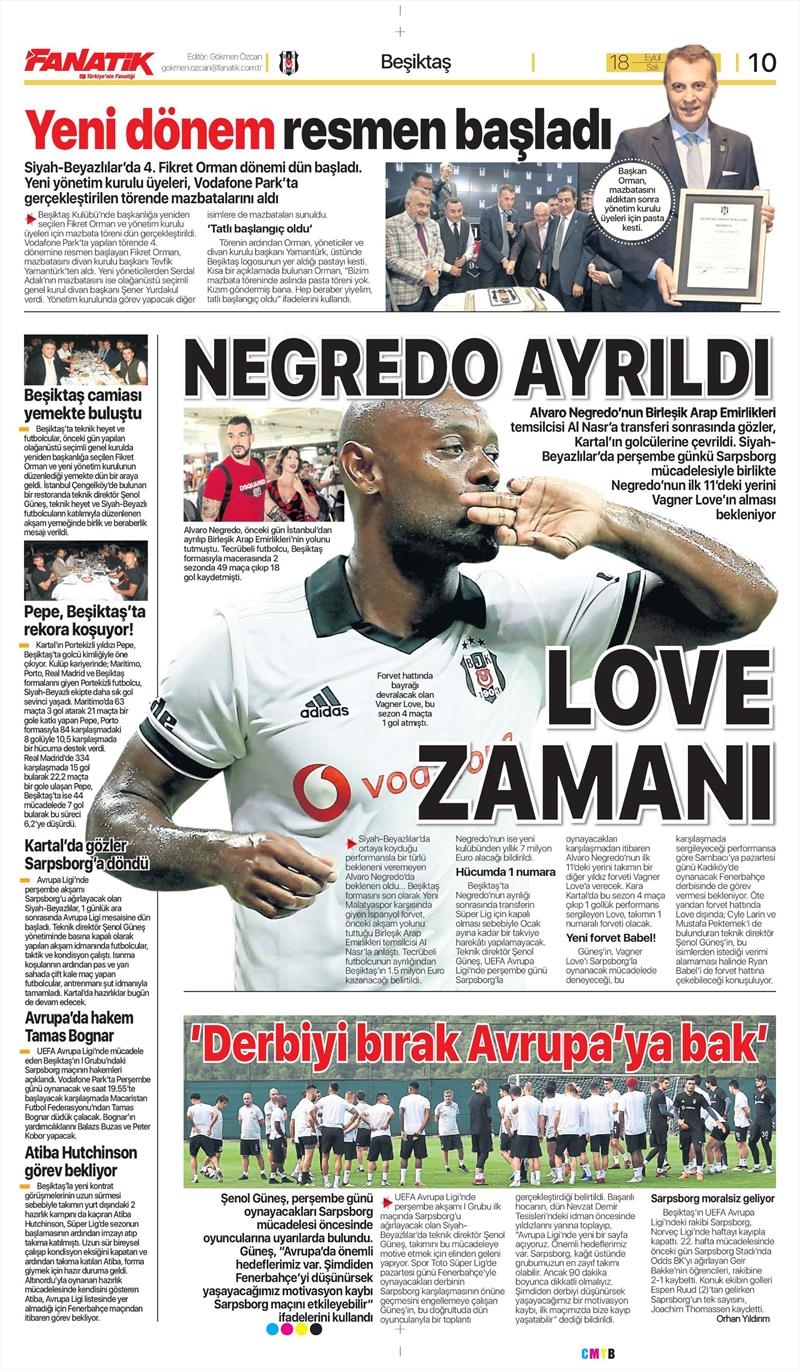 18 Eylül 2018 | Gazetelerin Beşiktaş Manşetleri - Görsel 3