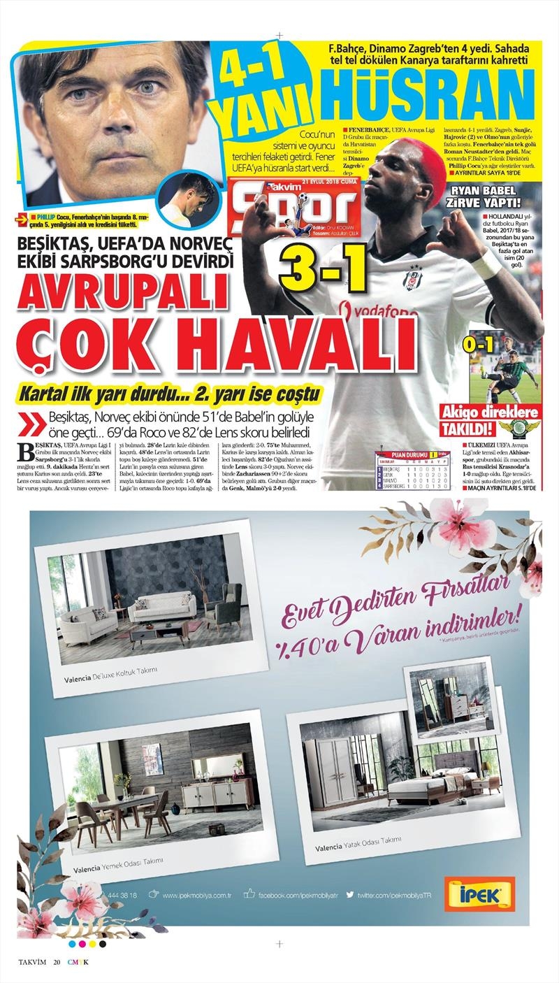 21 Eylül 2018 | Gazetelerin Beşiktaş Manşetleri - Görsel 18