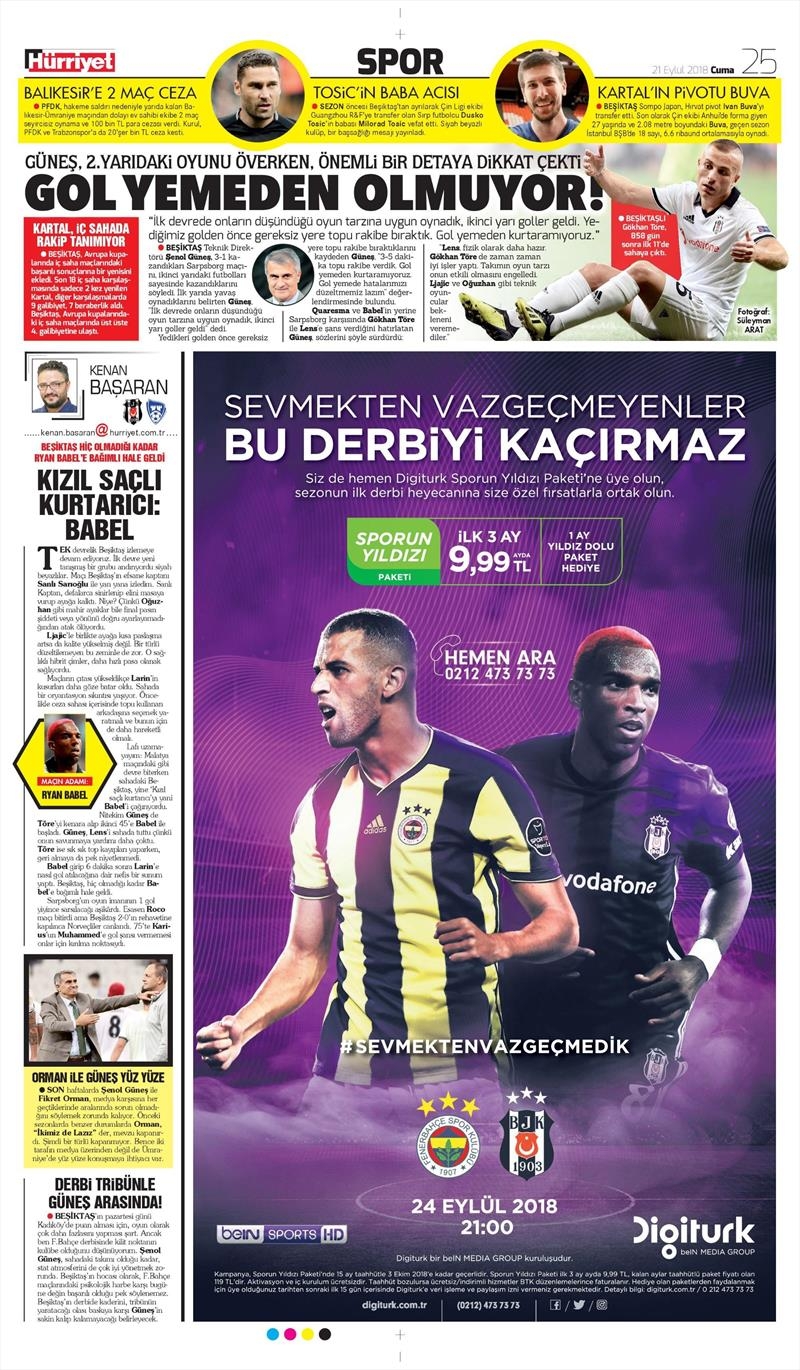 21 Eylül 2018 | Gazetelerin Beşiktaş Manşetleri - Görsel 4