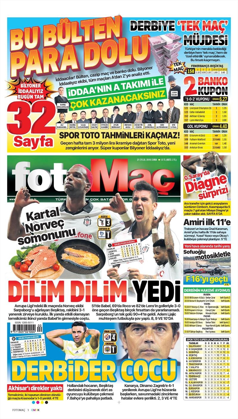 21 Eylül 2018 | Gazetelerin Beşiktaş Manşetleri - Görsel 9