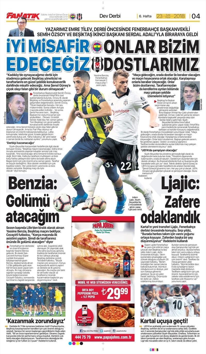 23 Eylül 2018 | Gazetelerin Beşiktaş Manşetleri - Görsel 4