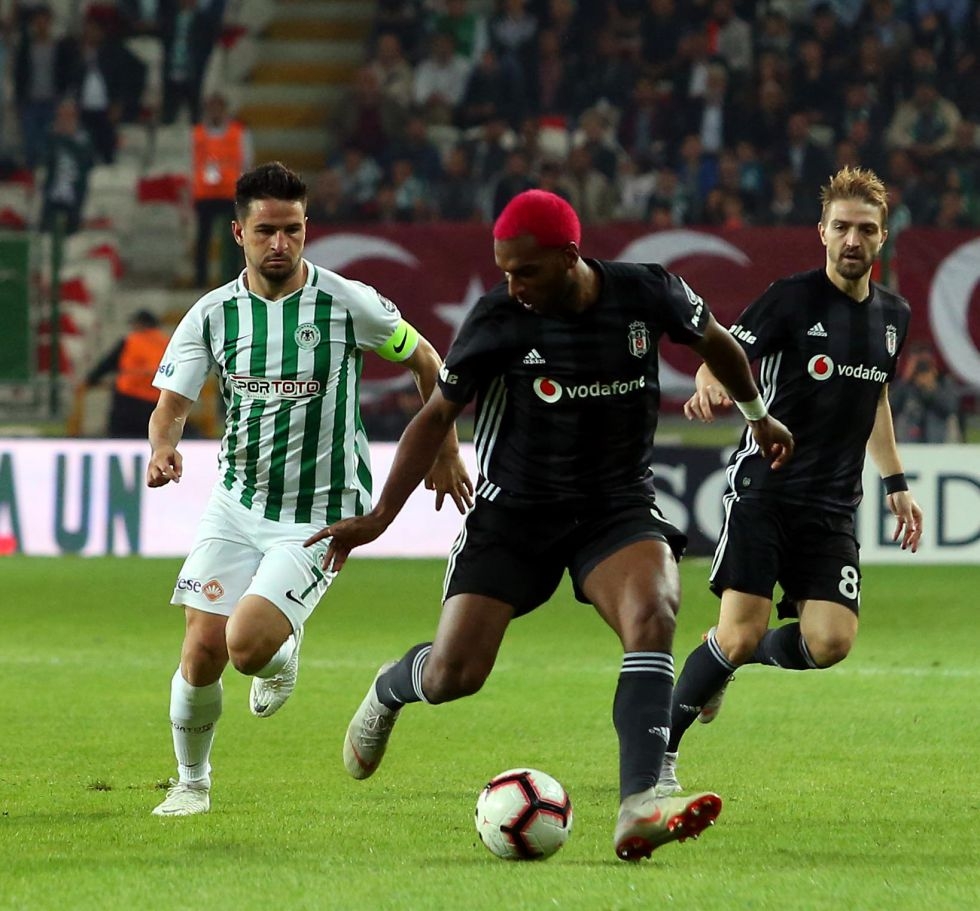 Konyaspor - Beşiktaş maçının ilk yarısından kareler - Görsel 20