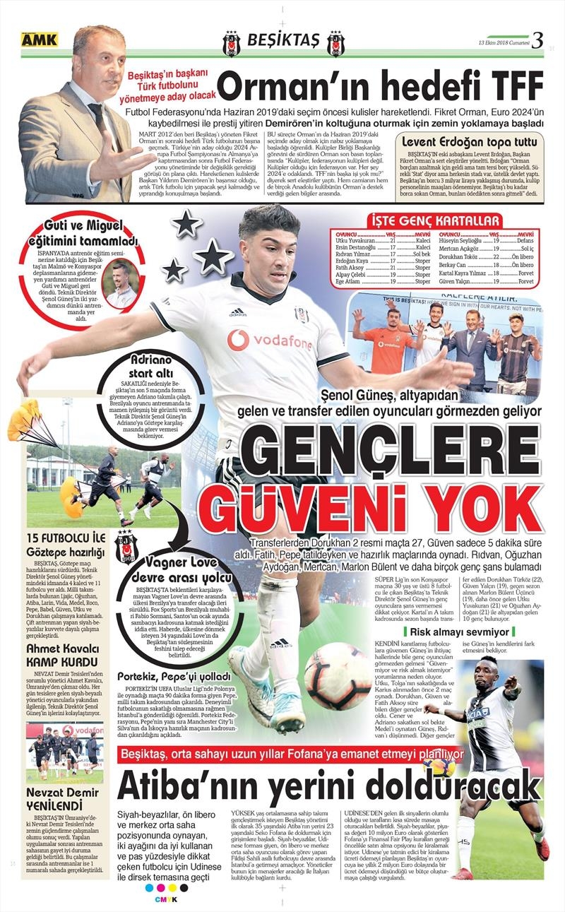 13 Ekim 2018 | Gazetelerin Beşiktaş Manşetleri - Görsel 3