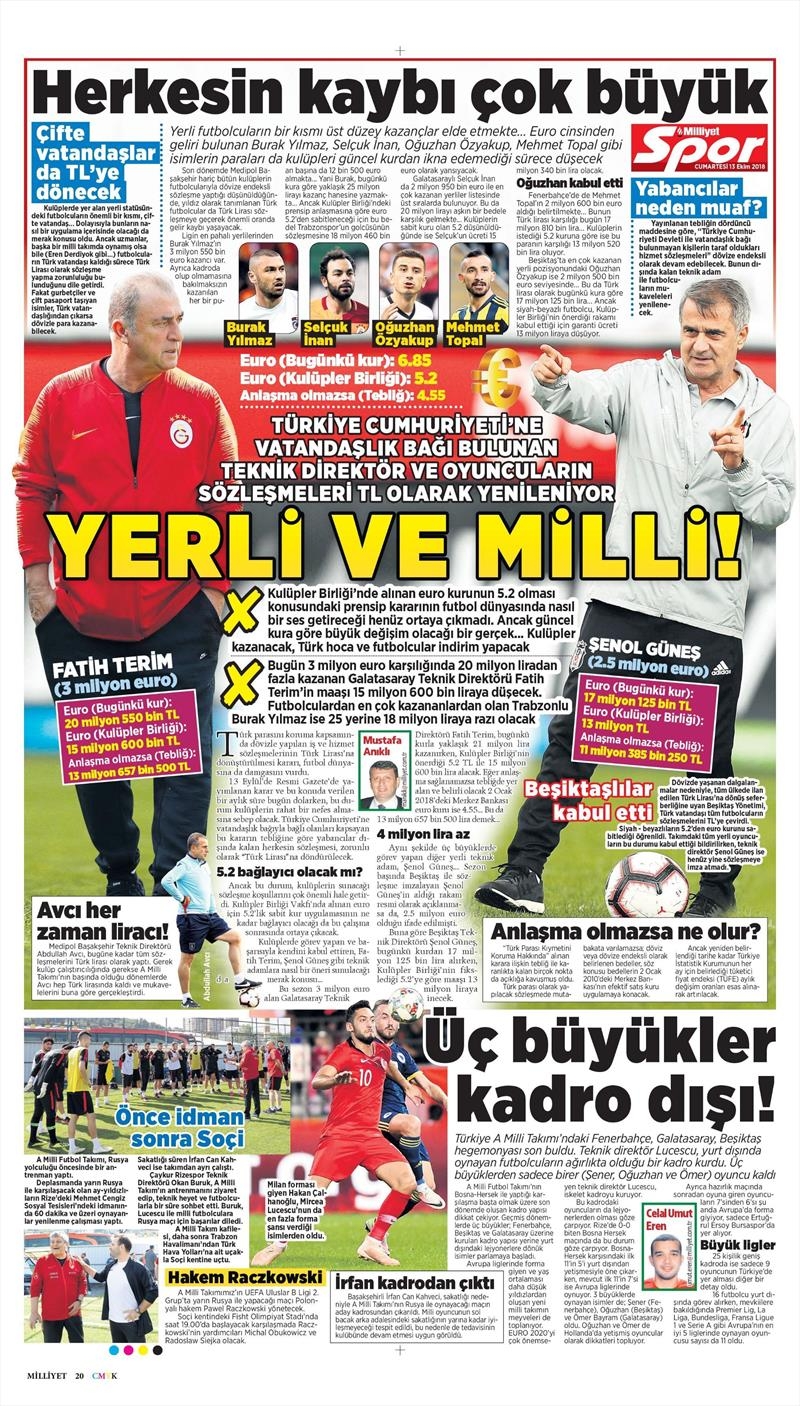 13 Ekim 2018 | Gazetelerin Beşiktaş Manşetleri - Görsel 5