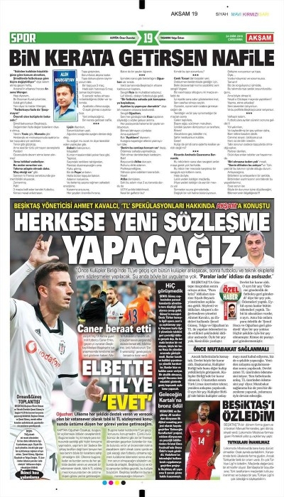 24 Ekim 2018 | Gazetelerin Beşiktaş Manşetleri - Görsel 1