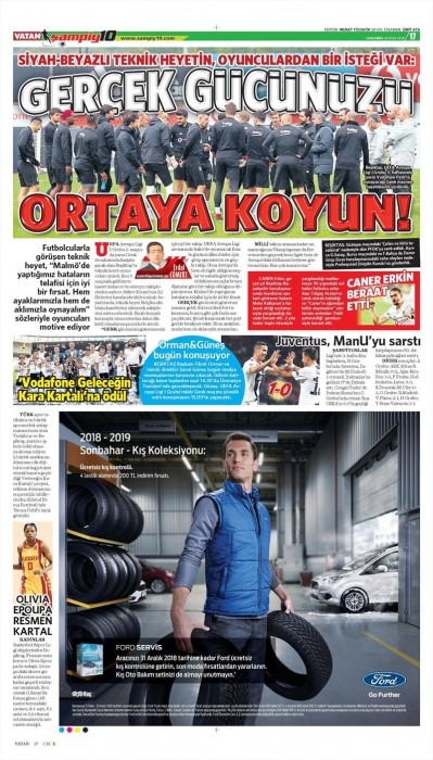 24 Ekim 2018 | Gazetelerin Beşiktaş Manşetleri - Görsel 4