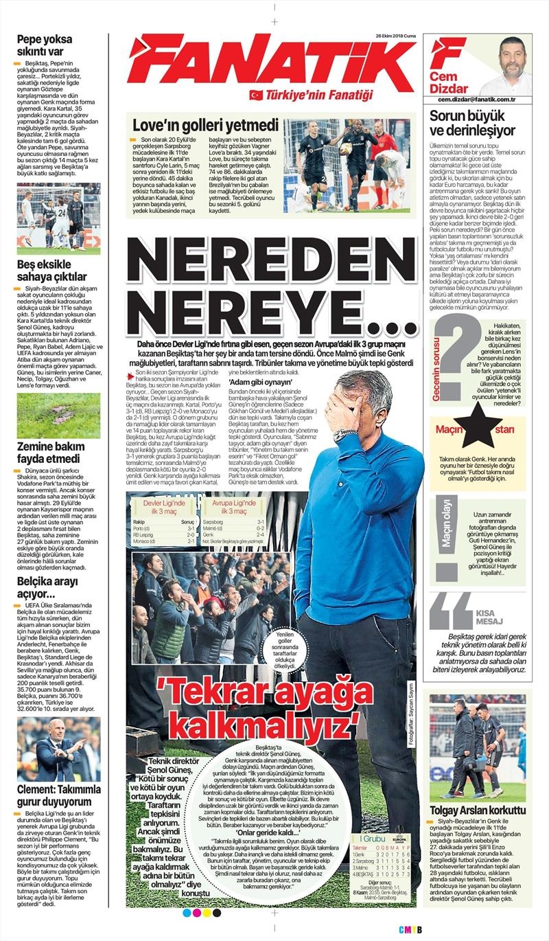 26 Ekim 2018 | Gazetelerin Beşiktaş Manşetleri - Görsel 6