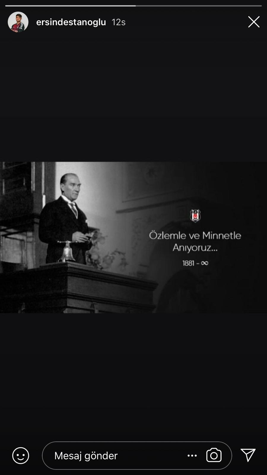 Beşiktaşlı futbolculardan 10 Kasım paylaşımları - Görsel 3