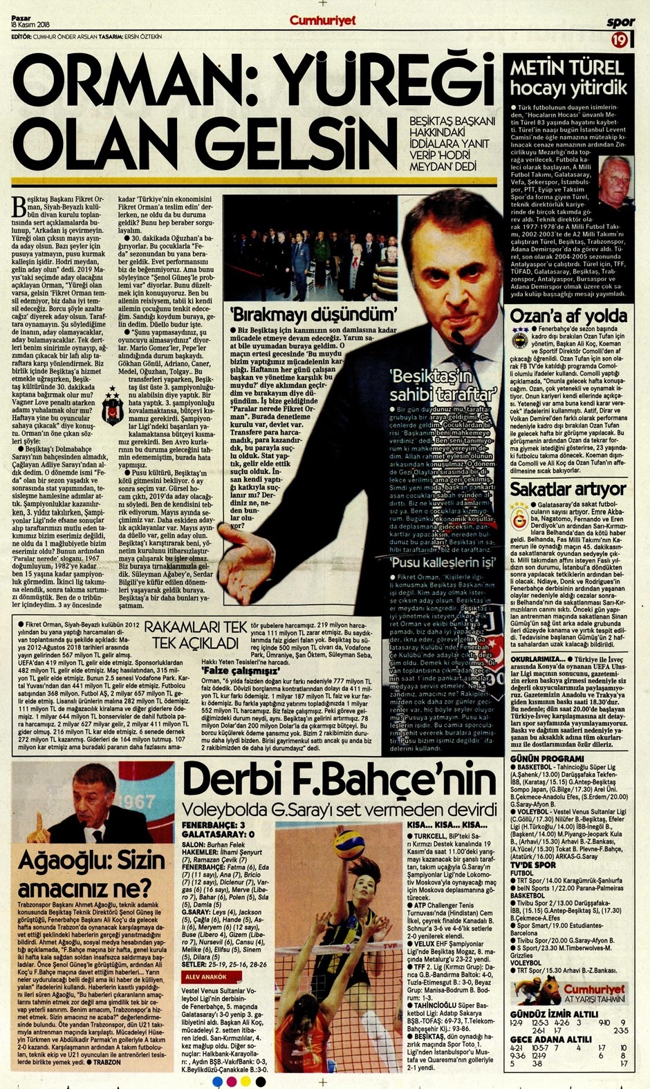 18 Kasım 2018 | Gazetelerin Beşiktaş Manşetleri - Görsel 8