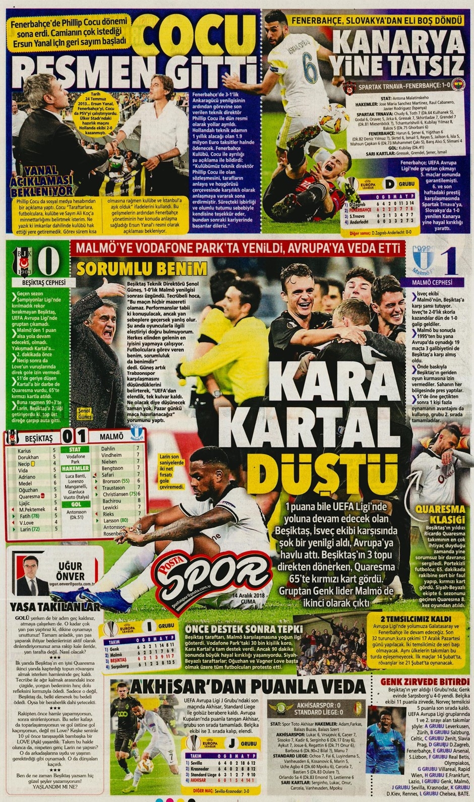 14 Aralık 2018 | Gazetelerin Beşiktaş Manşetleri - Görsel 10