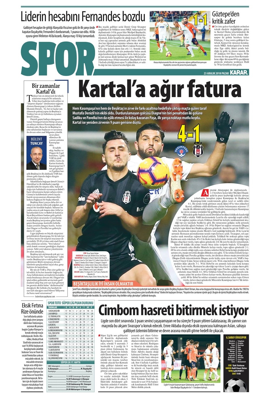 23 Aralık 2018 | Gazetelerin Beşiktaş Manşetleri - Görsel 2