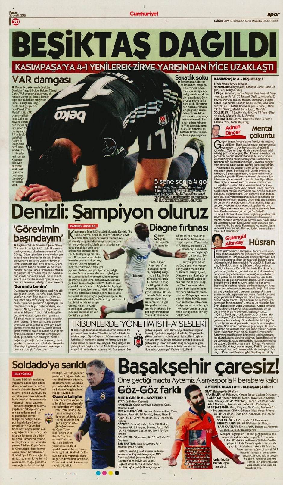 23 Aralık 2018 | Gazetelerin Beşiktaş Manşetleri - Görsel 5