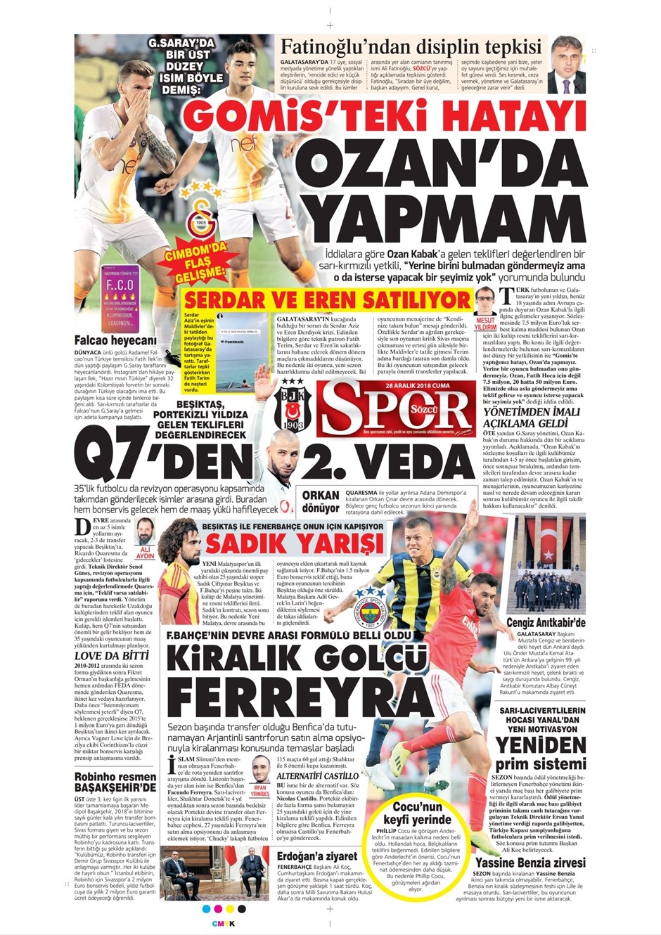 28 Aralık 2018 | Gazetelerin Beşiktaş Manşetleri - Görsel 3