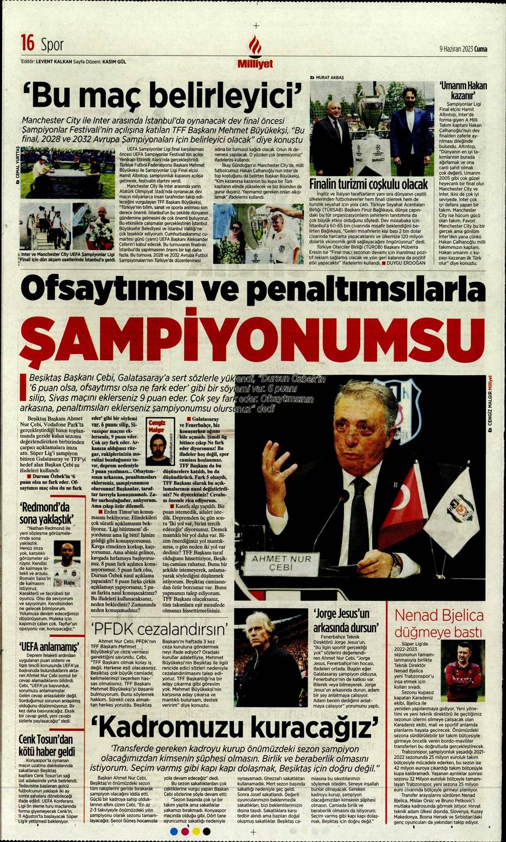 Gazete manşetleri (9 Haziran 2023) - Görsel 8