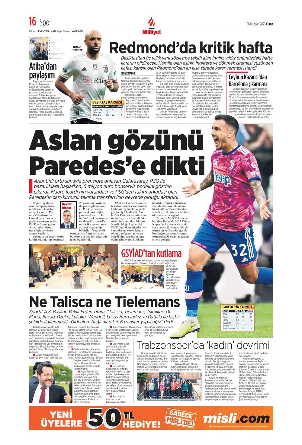 Gazete manşetleri (16 Haziran 2023) - Görsel 6