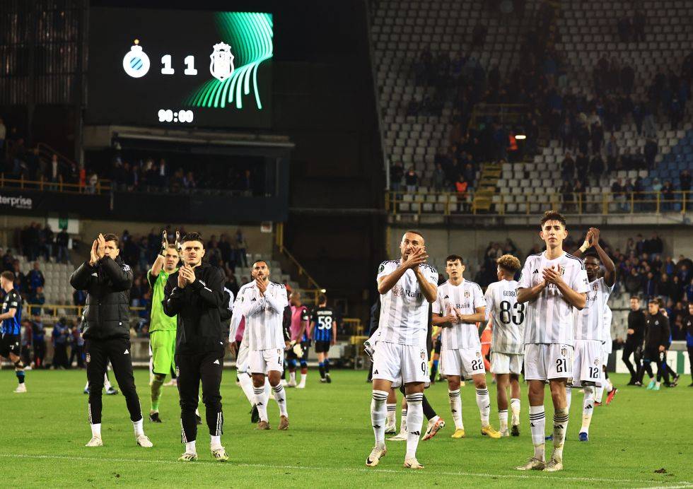 Club Brugge - Beşiktaş maçından kareler - Görsel 47