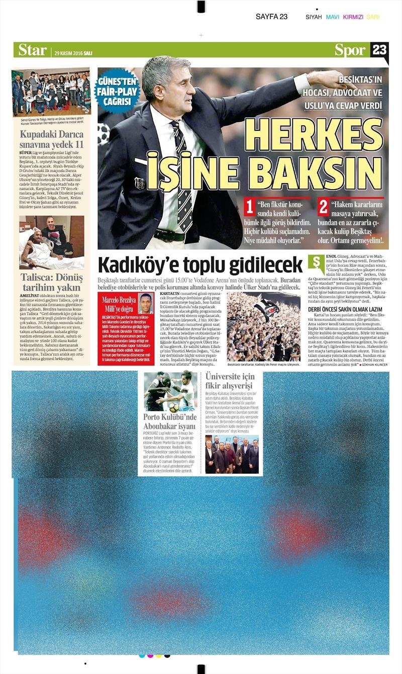 29 Kasım 2016 | Gazetelerin Beşiktaş manşetleri - Görsel 4