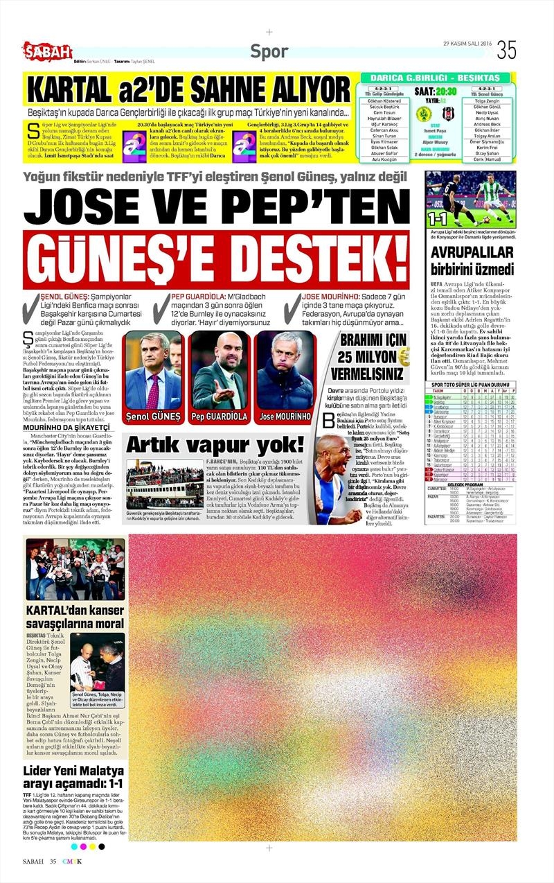 29 Kasım 2016 | Gazetelerin Beşiktaş manşetleri - Görsel 6