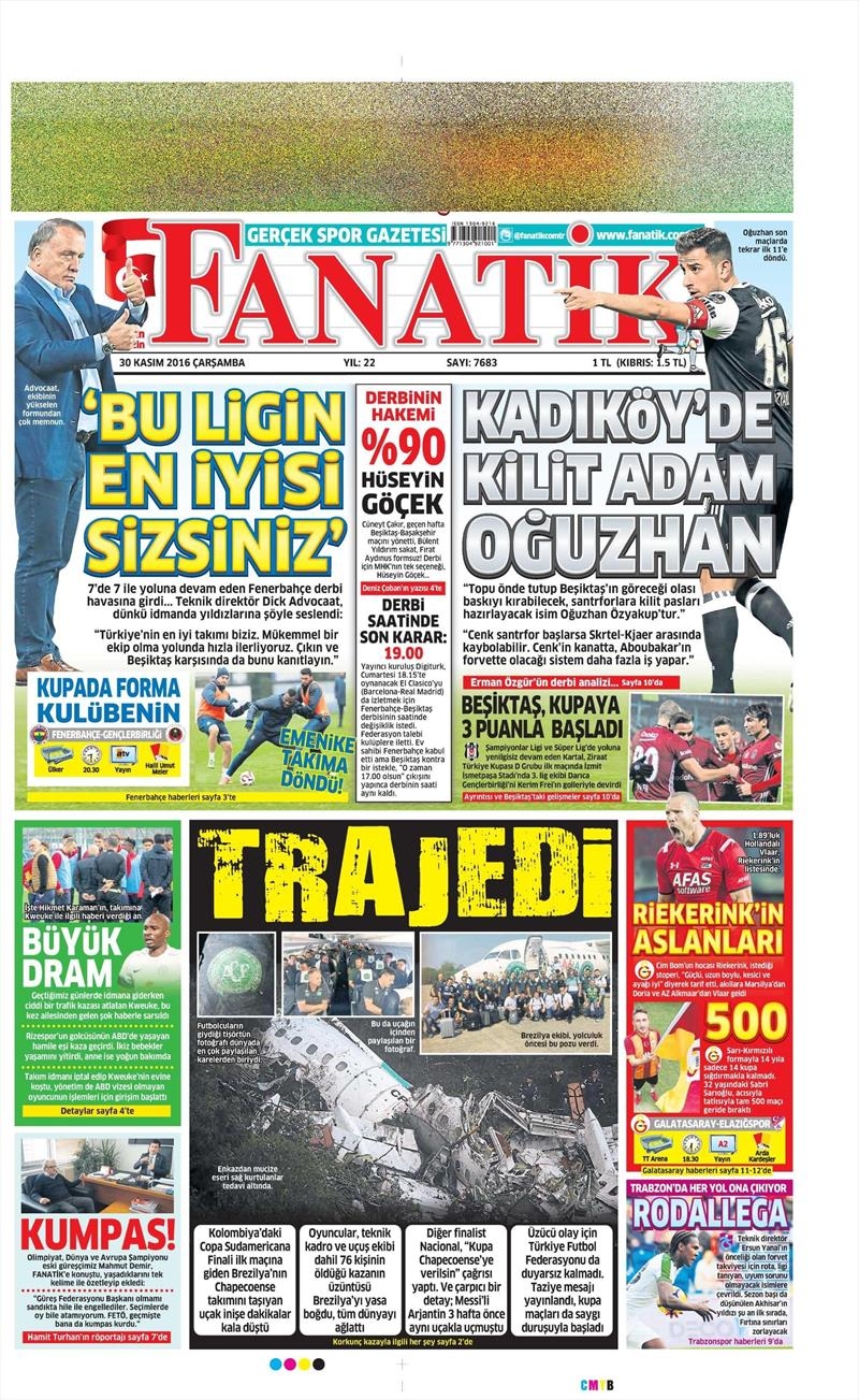 30 Kasım 2016 | Gazetelerin Beşiktaş manşetleri - Görsel 14
