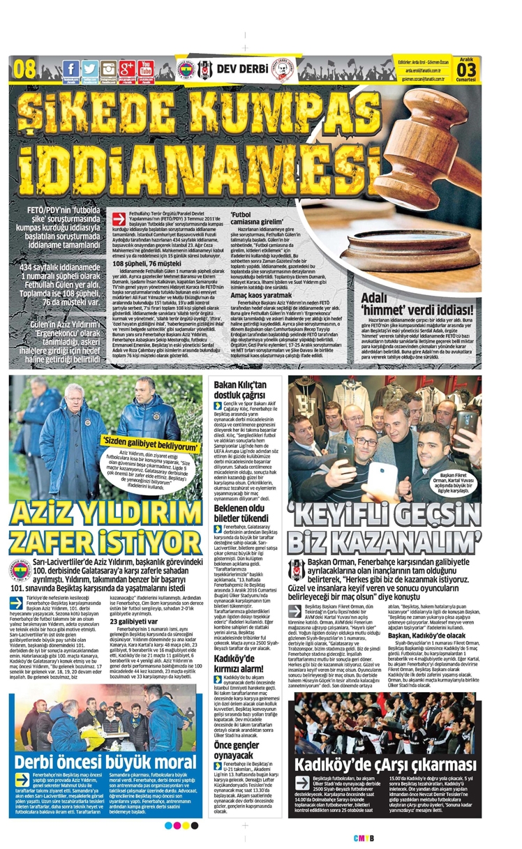 3 Aralık 2016 | Gazetelerin Beşiktaş manşetleri - Görsel 17