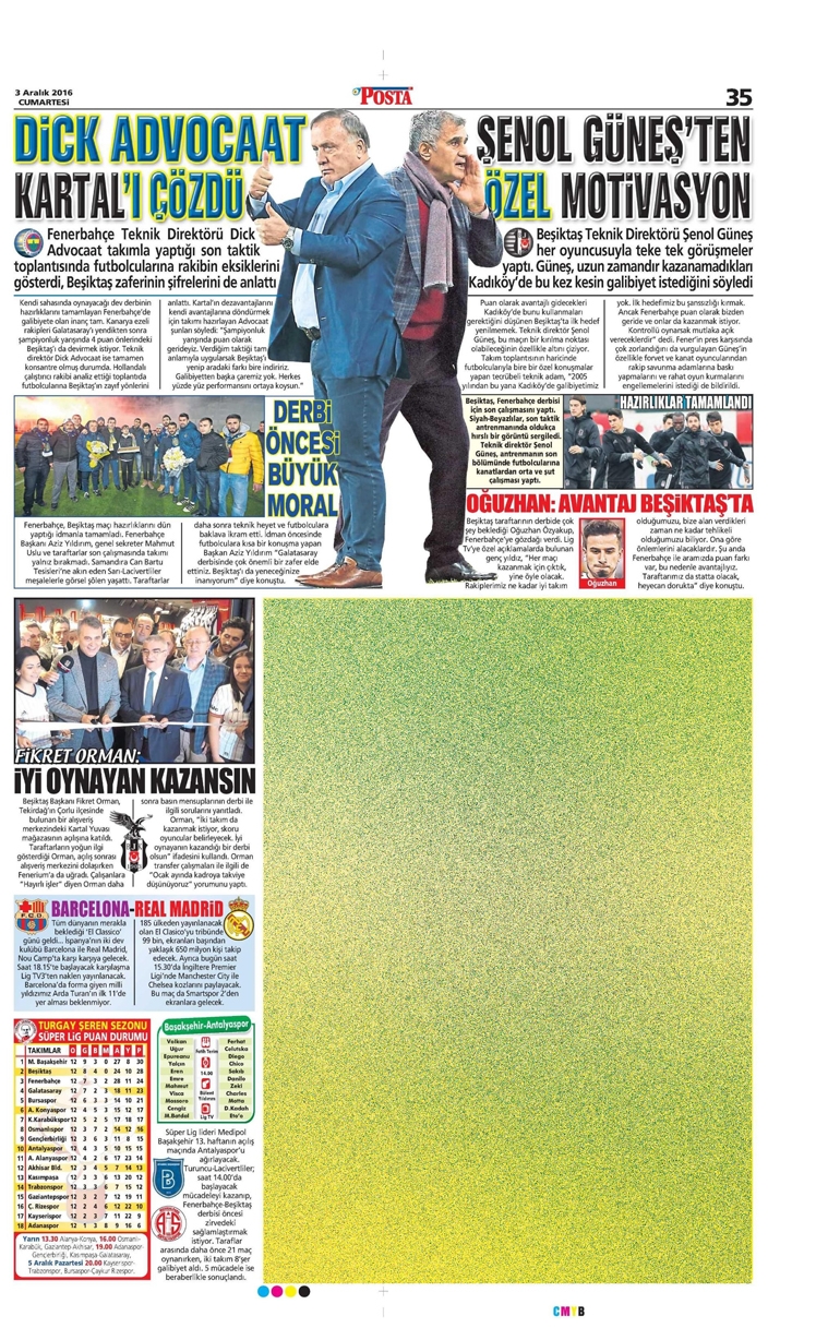 3 Aralık 2016 | Gazetelerin Beşiktaş manşetleri - Görsel 5