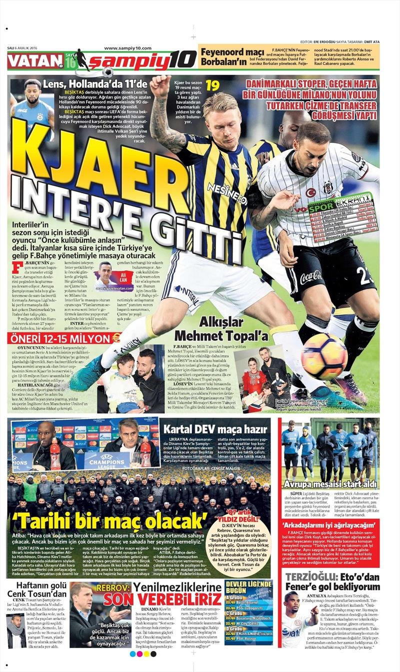 6 Aralık 2016 | İşte gazetelerin Beşiktaş manşetleri - Görsel 3