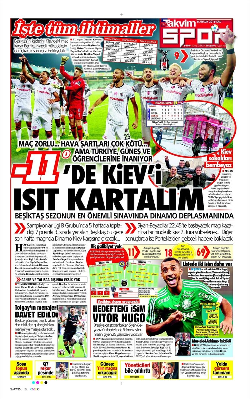 6 Aralık 2016 | İşte gazetelerin Beşiktaş manşetleri - Görsel 4