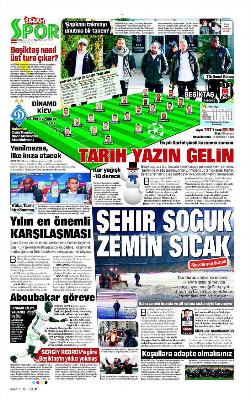 6 Aralık 2016 | İşte gazetelerin Beşiktaş manşetleri - Görsel 7