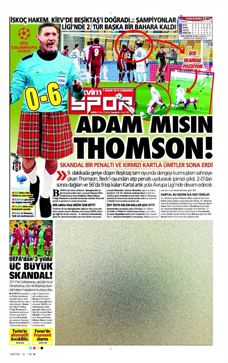 7 Aralık 2016 | İşte gazetelerin Beşiktaş manşetleri - Görsel 16