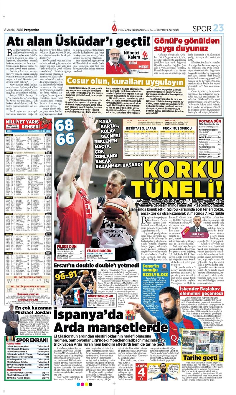 8 Aralık 2016 | İşte gazetelerin Beşiktaş manşetleri - Görsel 12