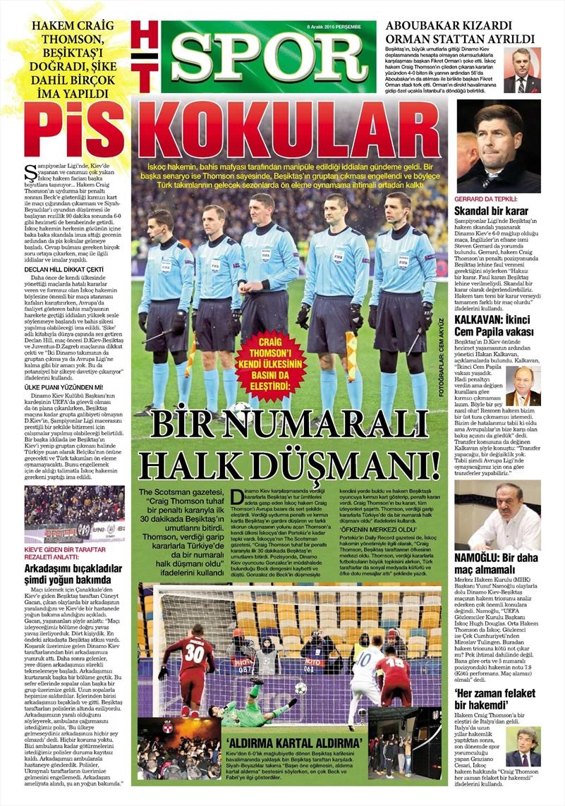 8 Aralık 2016 | İşte gazetelerin Beşiktaş manşetleri - Görsel 14
