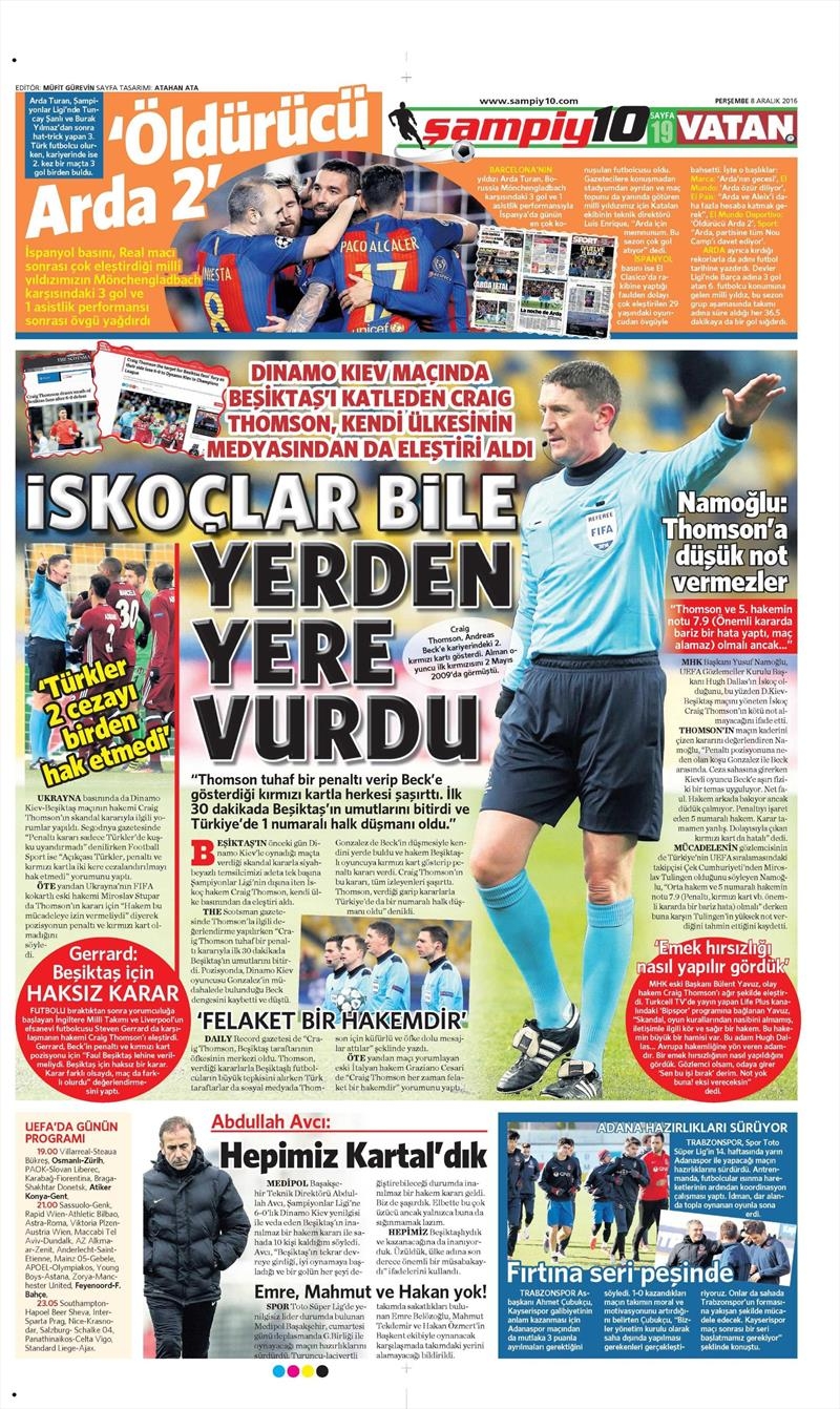 8 Aralık 2016 | İşte gazetelerin Beşiktaş manşetleri - Görsel 2