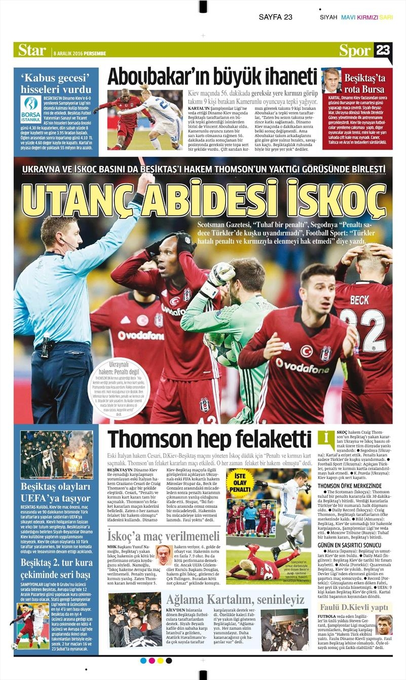 8 Aralık 2016 | İşte gazetelerin Beşiktaş manşetleri - Görsel 6
