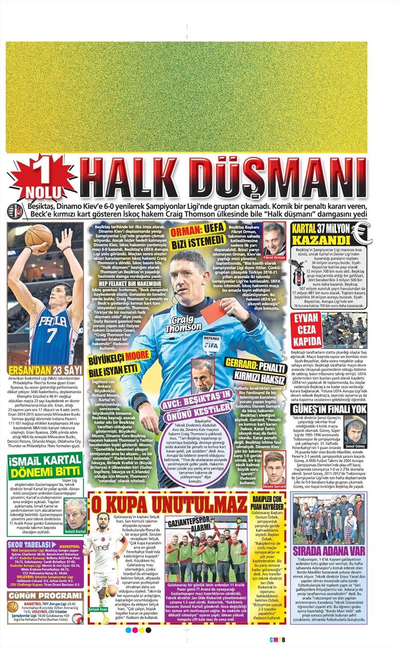 8 Aralık 2016 | İşte gazetelerin Beşiktaş manşetleri - Görsel 9