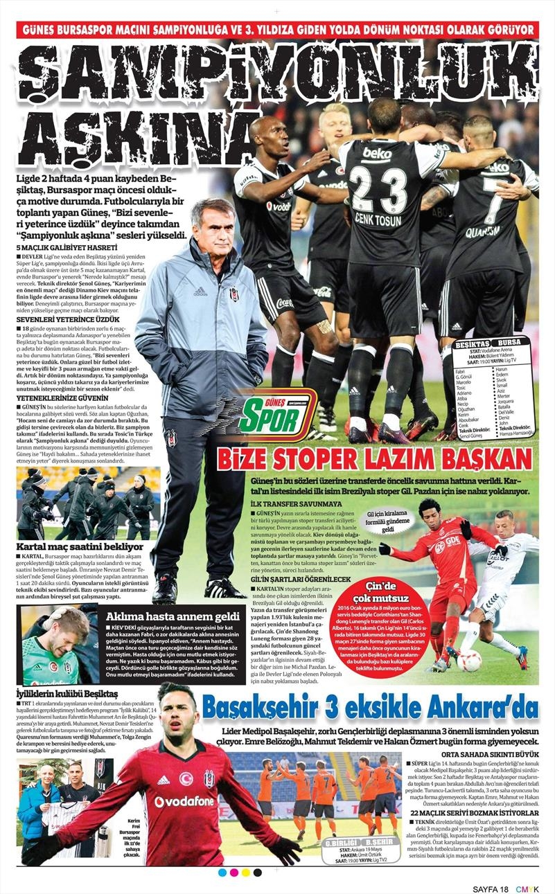10 Aralık 2016 | İşte gazetelerin Beşiktaş manşetleri - Görsel 8