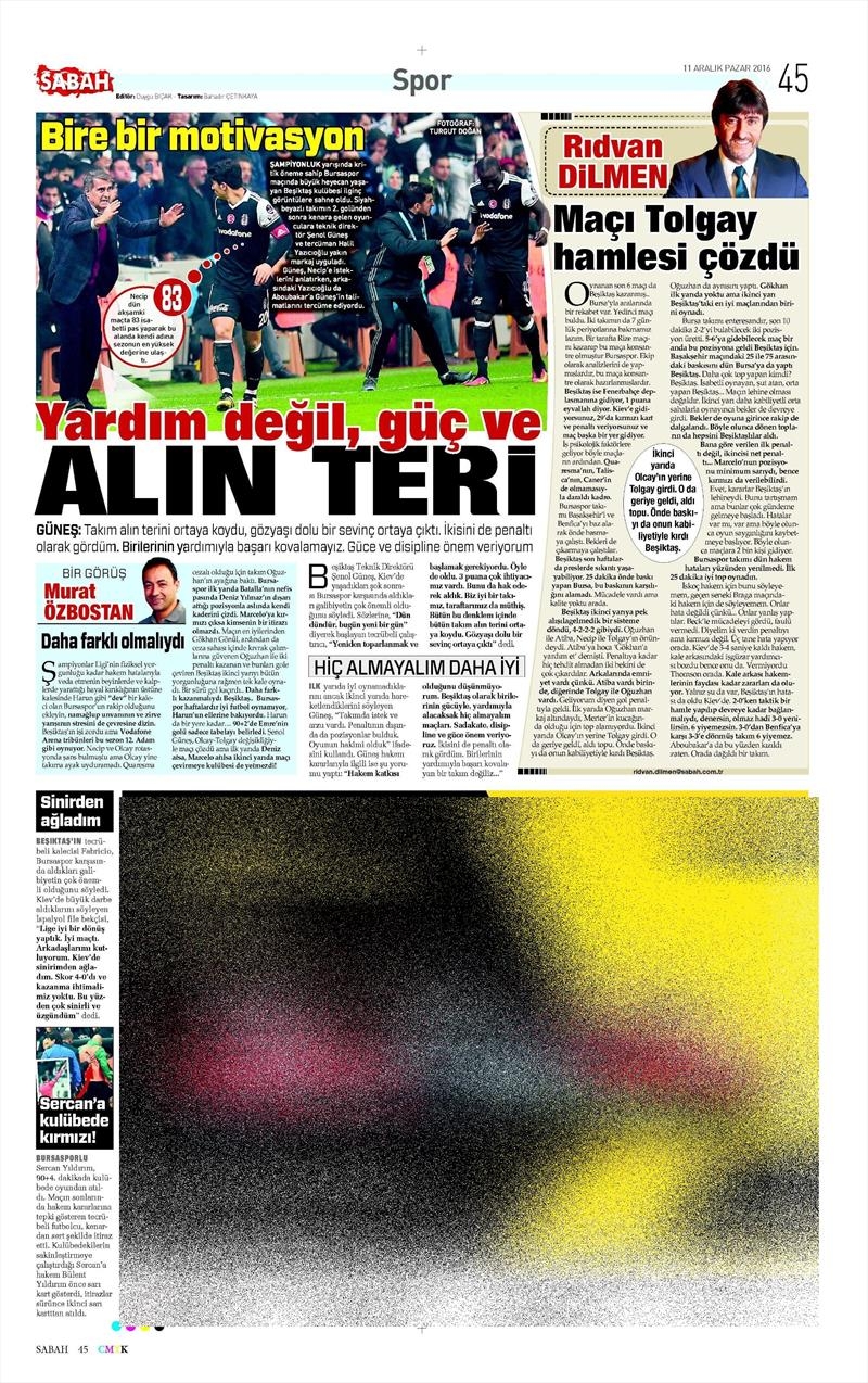 Beşiktaş'ın Bursaspor galibiyeti gazetelere böyle yansıdı - Görsel 10