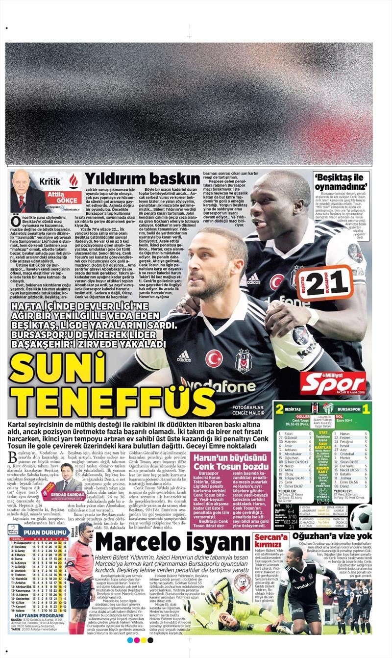 Beşiktaş'ın Bursaspor galibiyeti gazetelere böyle yansıdı - Görsel 17
